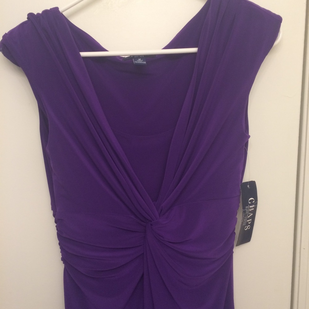 Beautiful purple dress, Chaps, NWT size medium